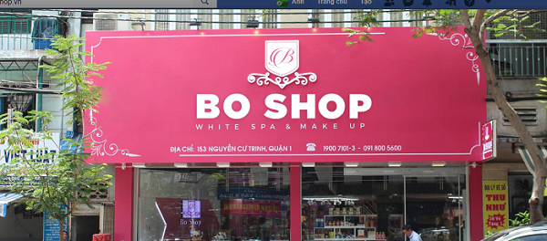 Mẫu biển hiệu mỹ phẩm Bo Shop