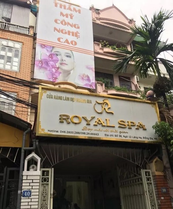 Mẫu biển hiệu làm đẹp Royal Spa