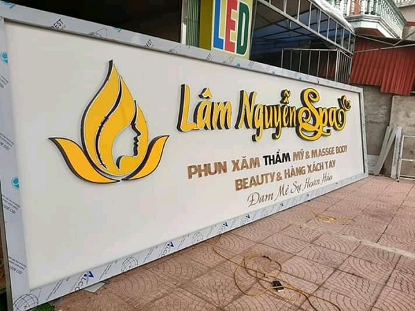 Mẫu bảng hiệu phun xăm Lâm Nguyễn