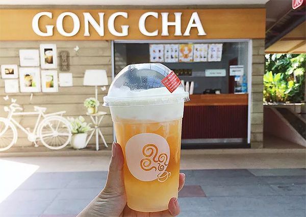 Mẫu bảng quảng cáo trà sữa Gong Cha đơn giản dễ nhớ 