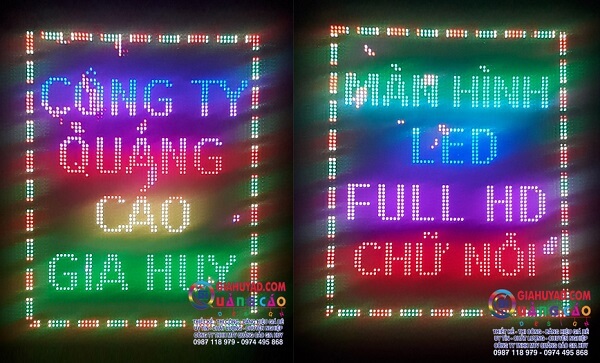 Bảng hiệu đèn LED chạy chữ của Quảng Cáo Gia Huy