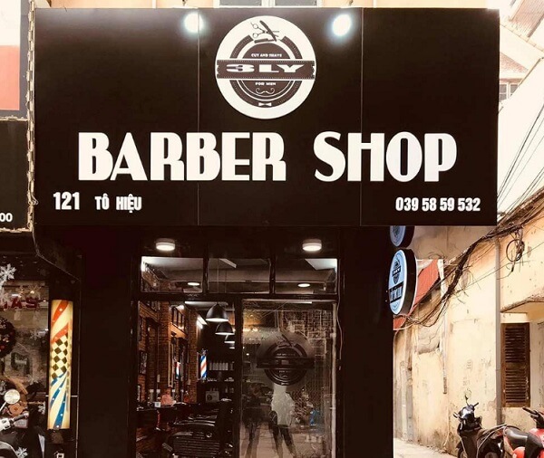 Bảng hiệu Alu chữ nổi mica barber shop