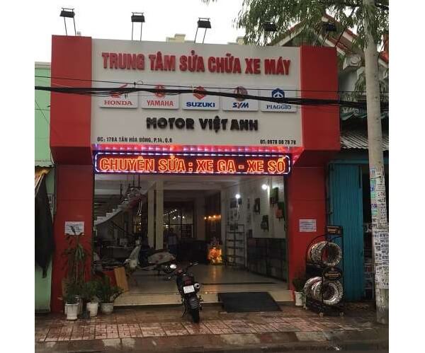Bảng hiệu mặt dựng Alu chữ nổi của Motor Việt Anh